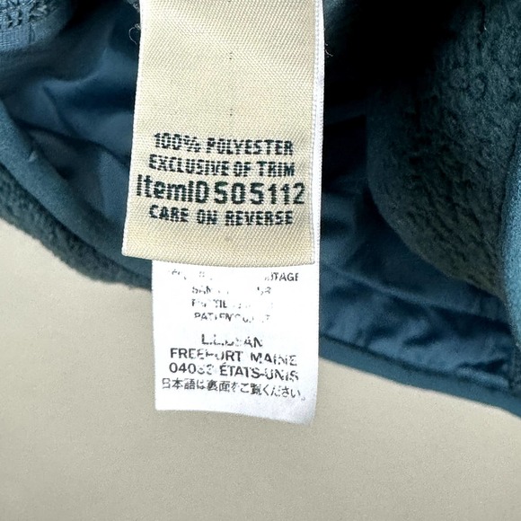LL Bean Women’s XS Darmouth School Fleece Pullover Blue Green Sweatert 1/4 Snap - Picture 6 of 6